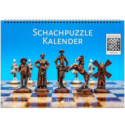 2025 Chess Wall Calendar Bundle | A4 Horizontal | German | Week Starts Monday | 2 Calendars | D