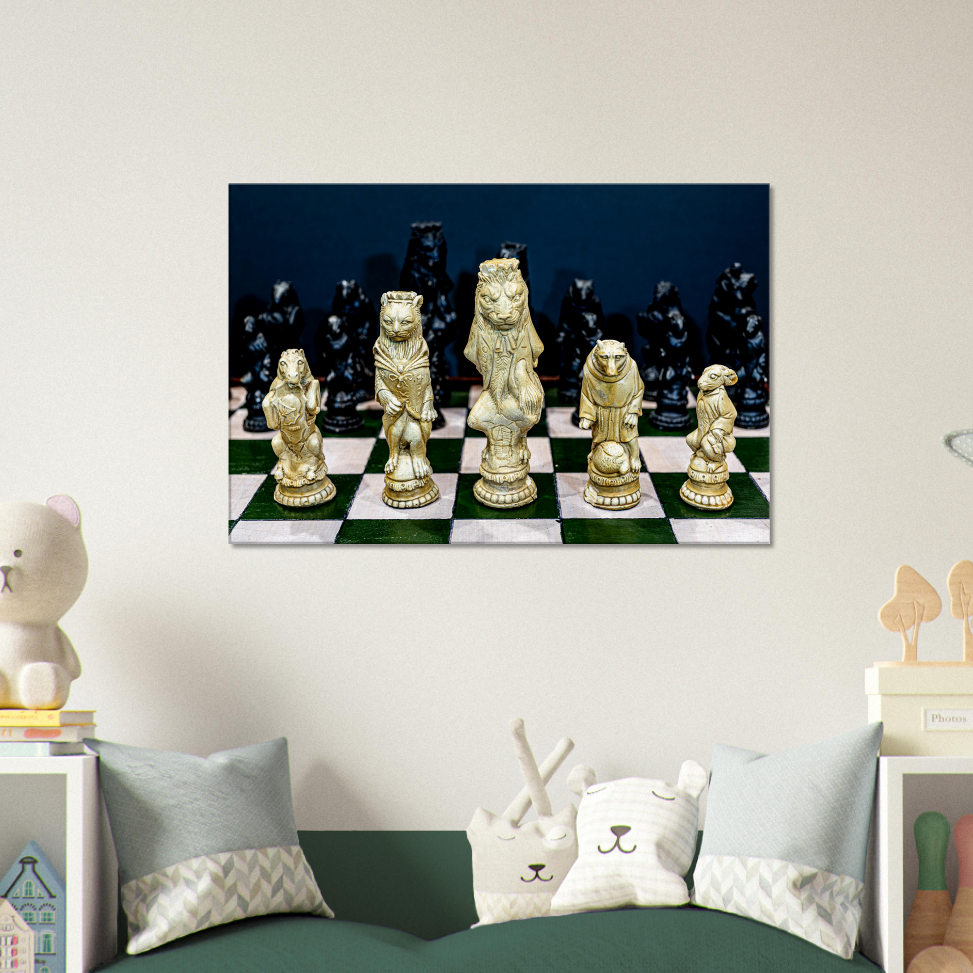 Reynard the fox Chess Set Canvas by Istvan Maar Photography - lobby