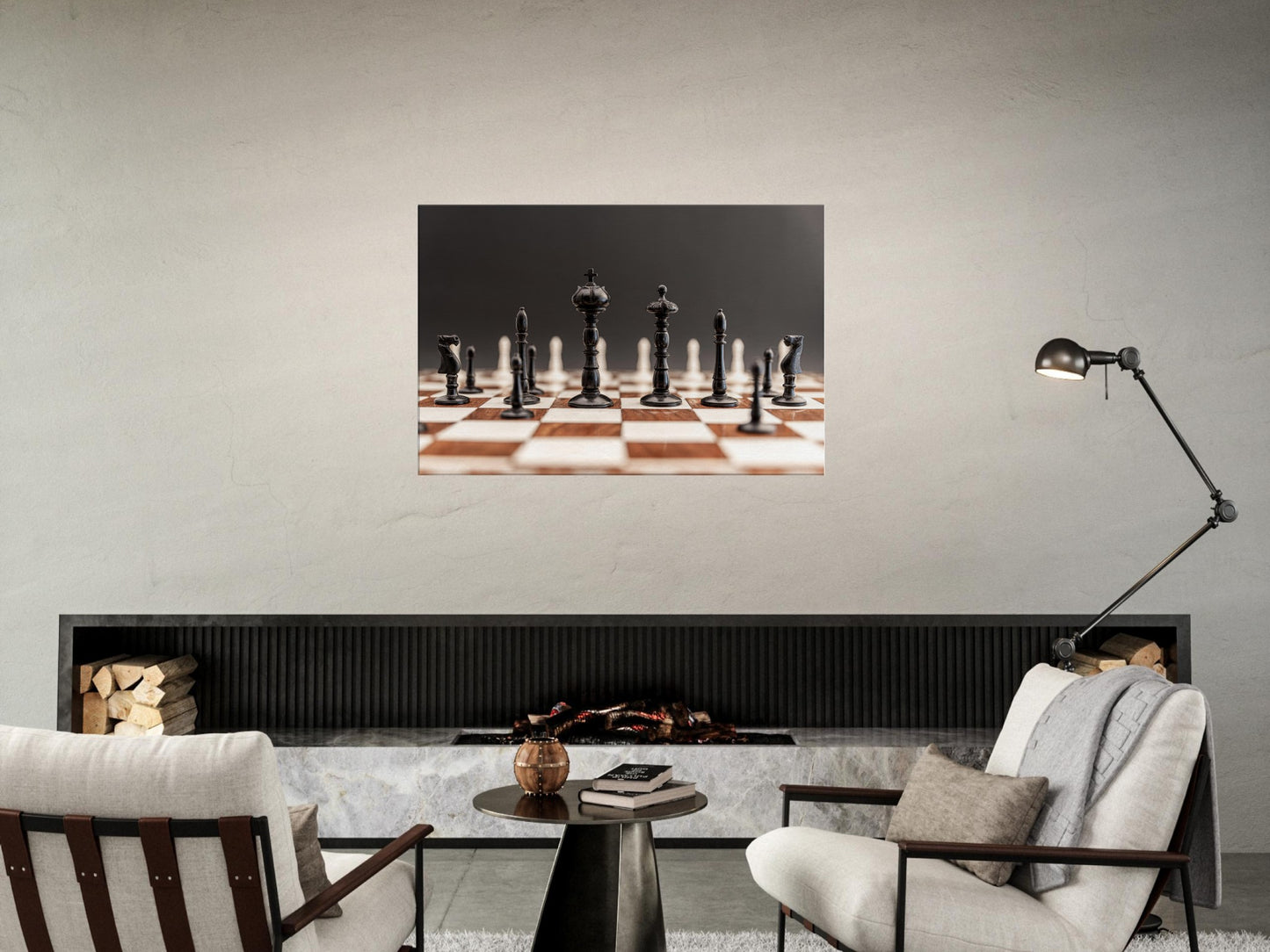 Wooden Chess Set Wall Art Canvas by Istvan Maar Photography home decor