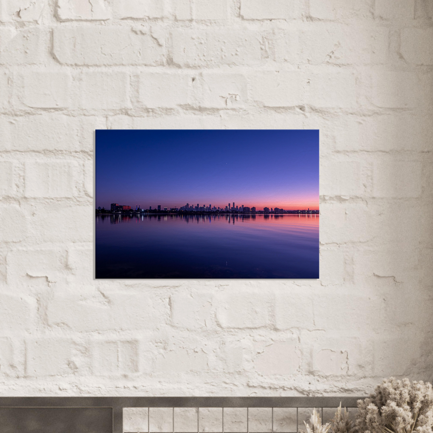 Melbourne Cityscape Poster Seascape Canvas by Istvan Maar Photography - white blick wall décor