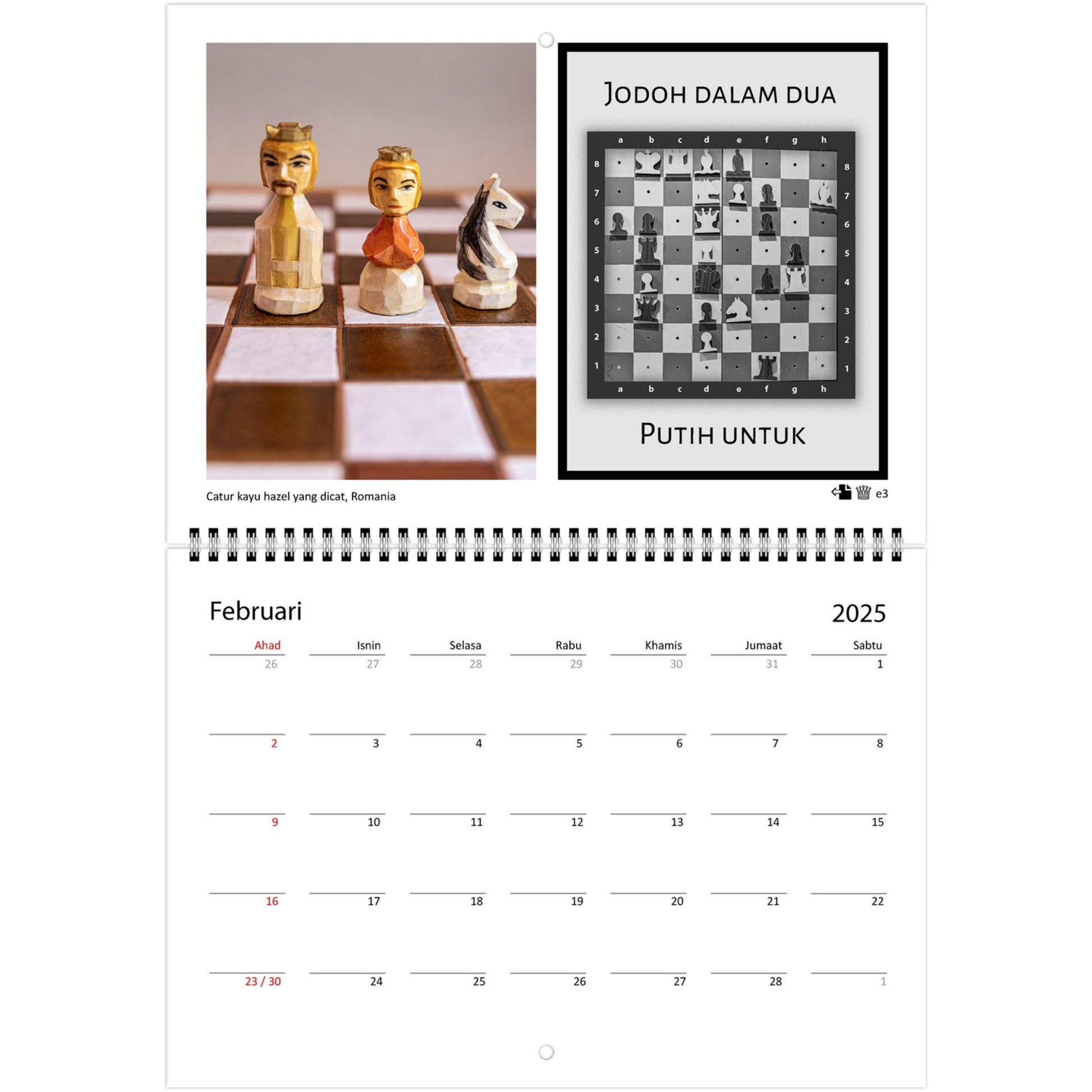 Personalized Chess Calendar by Istvan Maar Photography