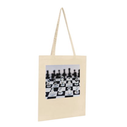Think Sharp crystal chess tote bag — Classic Natural