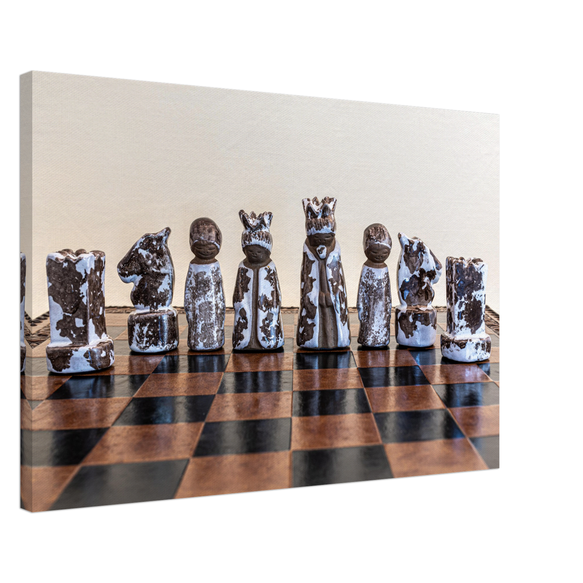 Porcelain chess set canvas by Istvan Maar Photography - unique wall art by side