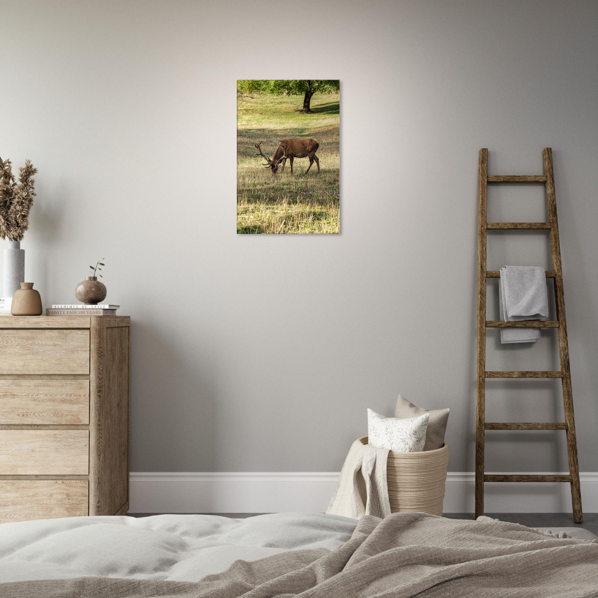 	
Deer Wildlife Animals Art Nursery Photography Wall Decor Kids Room Poster Playroom Artwork Stag Stretched Canvas 107