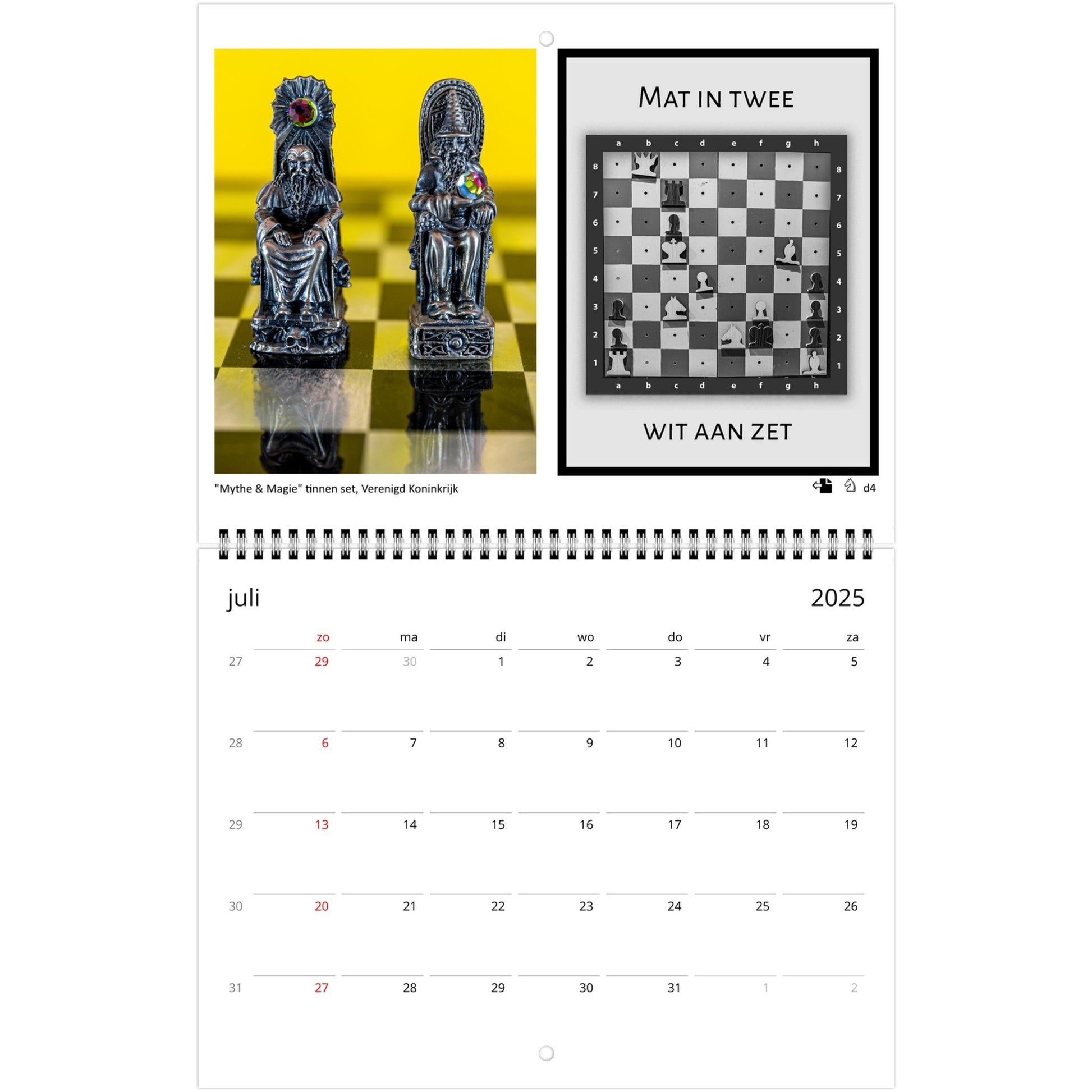 2025 Chess Wall Calendar by Istvan Maar Photography 