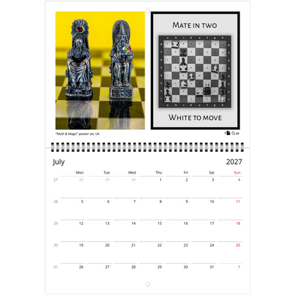 Chess Puzzle Calendar – open calendar view with chess detail