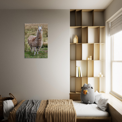 Llama Domestic Farm Animal Canvas Wall Art Photography, Nursery Print, Nursery Animal Wall Decor, Kids Room, Prints, Stretched canvas by Istvan Maar Photography mockup 04