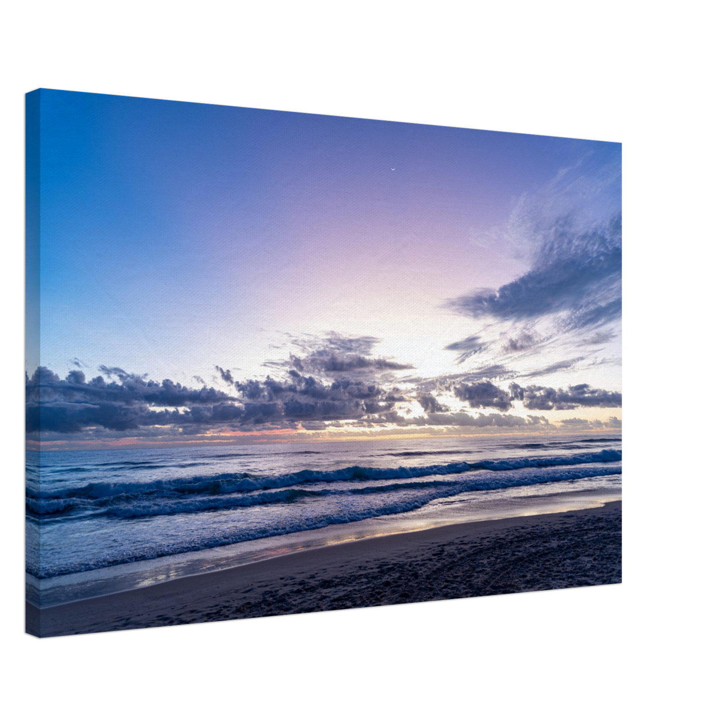 Gold Coast Blue Hour Seascape Canvas by Istvan Maar Photography - by side