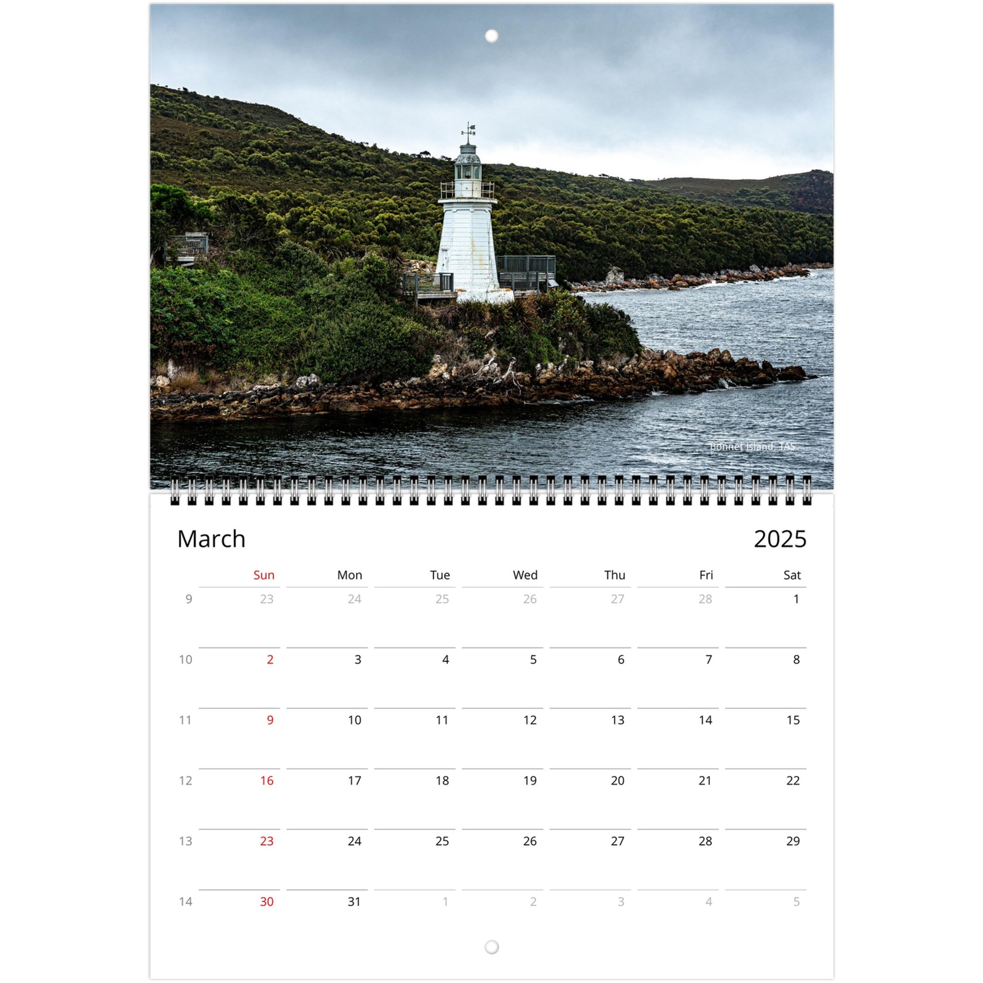 Lighthouse Wall Calendar gift for chess lover by Istvan Maar Photography