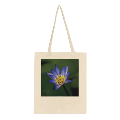 Water Lily Tote Bag – Classic Natural – Blue Lotus Fine Art Photography by Istvan Maar