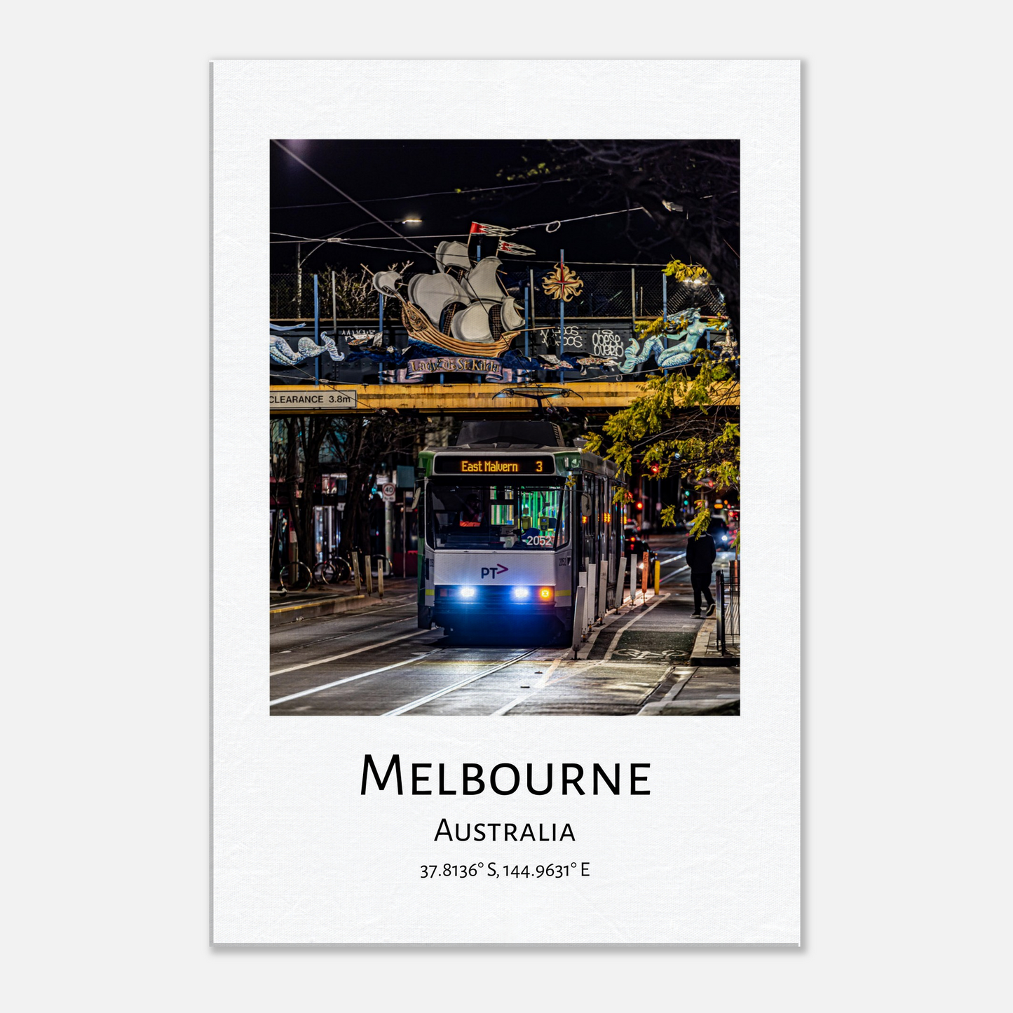 Night Tram Photo Collection Stretched Canvas by Istvan Maar Photography