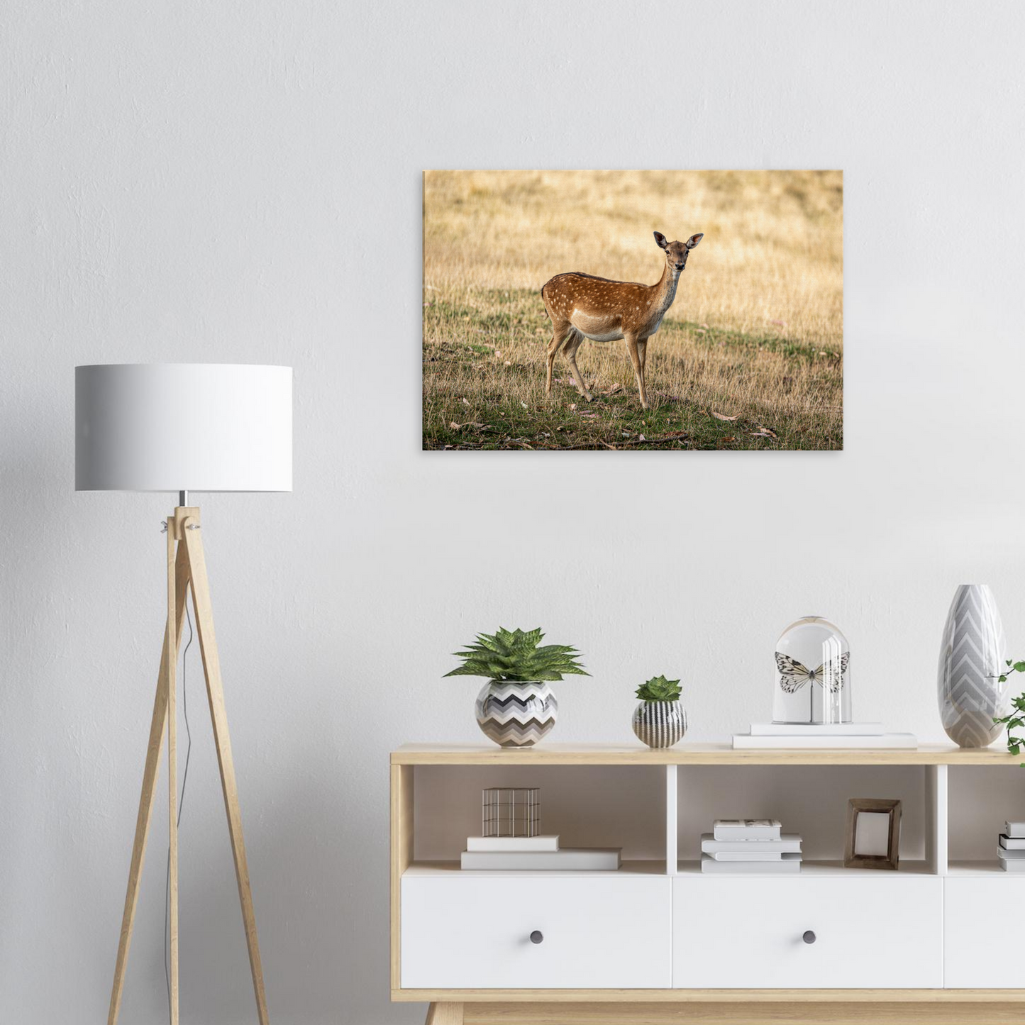 	
Deer Wildlife Animals Art Nursery Photography Wall Decor Kids Room Poster Playroom Artwork Stag Stretched Canvas 189