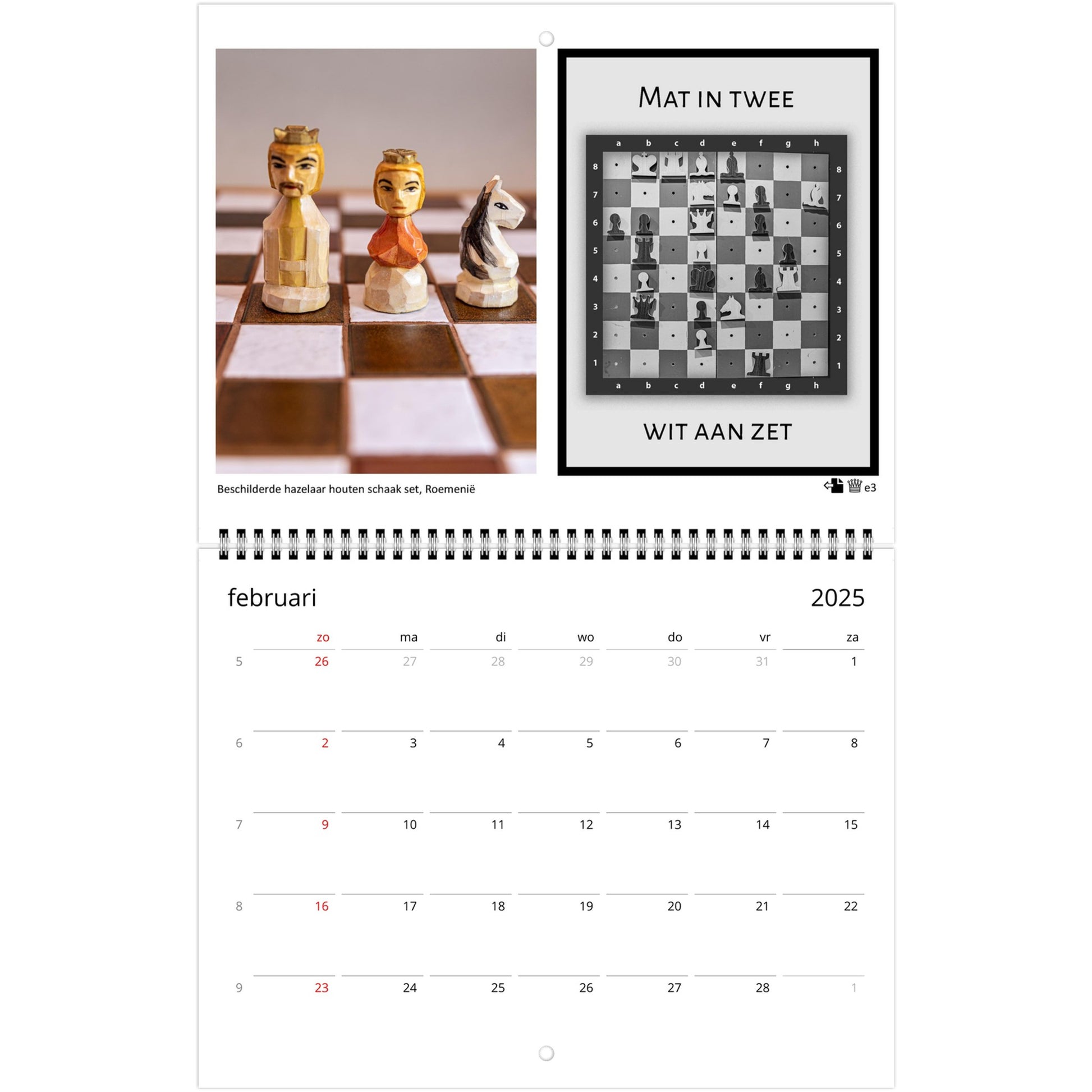 2025 Chess Wall Calendar by Istvan Maar Photography 