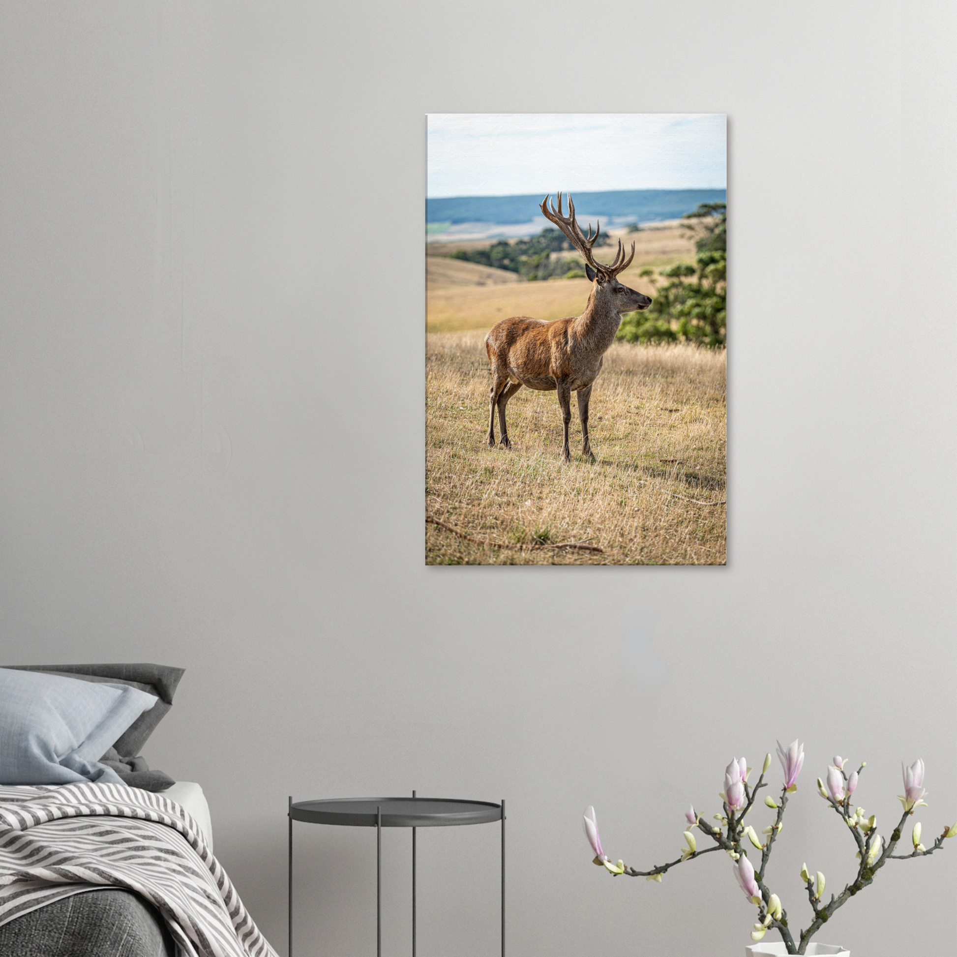 	
Deer Wildlife Animals Art Nursery Photography Wall Decor Kids Room Poster Playroom Artwork Stag Stretched Canvas 180