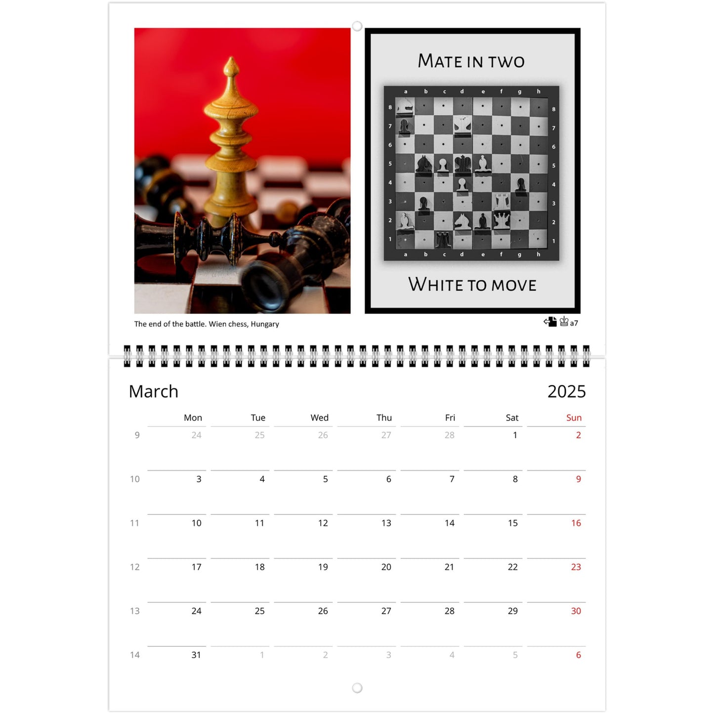 Personalized Chess Puzzle Calendar by Istvan Maar Photography