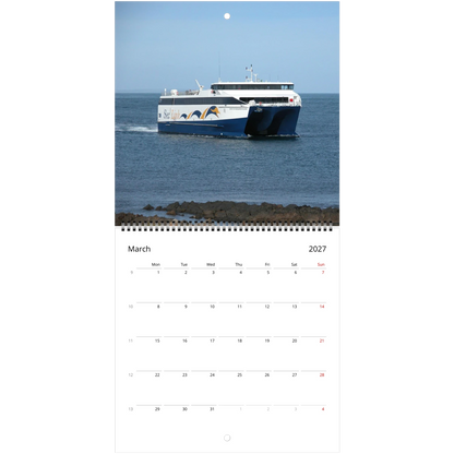 Ships Square Wall Calendar – photography detail of ships at sea