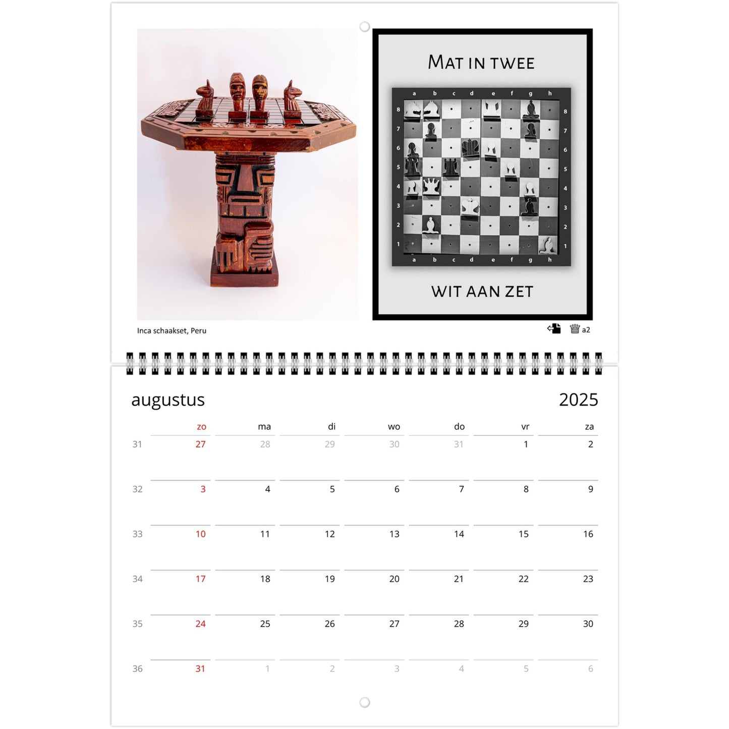 Chess Puzzle Calendar by Istvan Maar Photography