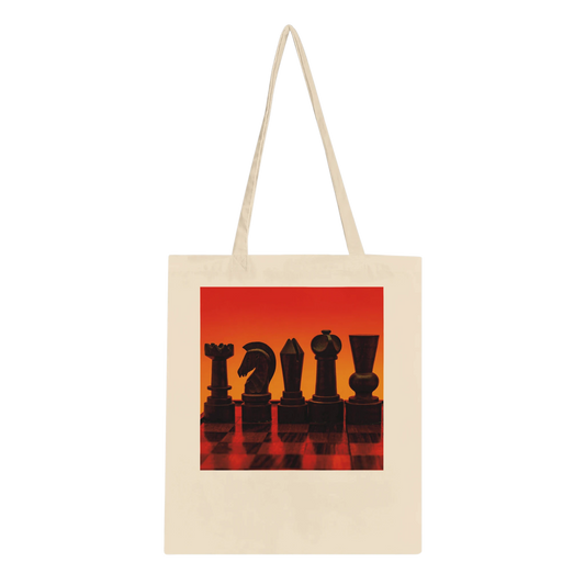 Silhouette Chess Set Tote Bag – Classic Natural – Chess Pieces Fine Art Photography by Istvan Maar
