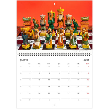 2025 Chess Wall Calendar by Istvan Maar Photography featuring intricate chess sets.