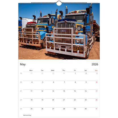 2027 Trucks Wall Calendar – lifestyle wall display in home interior