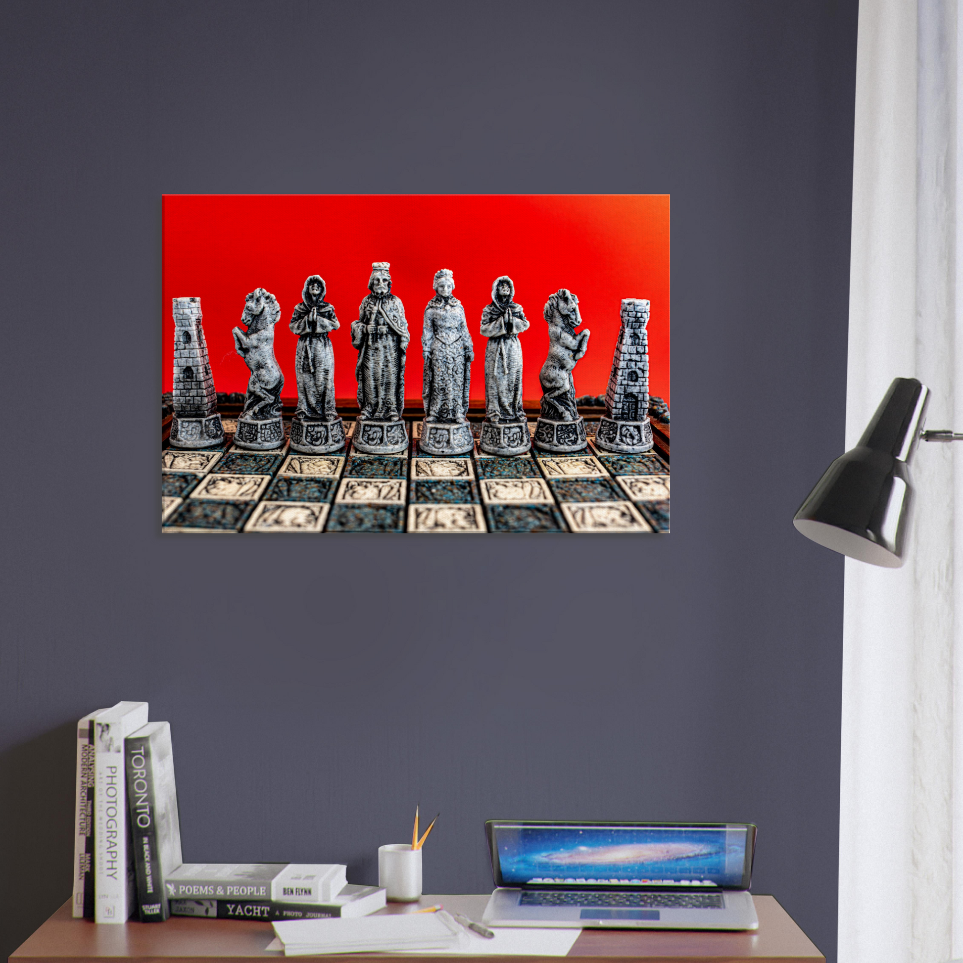 Spanish Conquistadors Chess Set Canvas by Istvan Maar Photography - home study room wall art