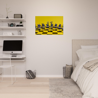 Enamel Chess Set canvas – alternate angle view