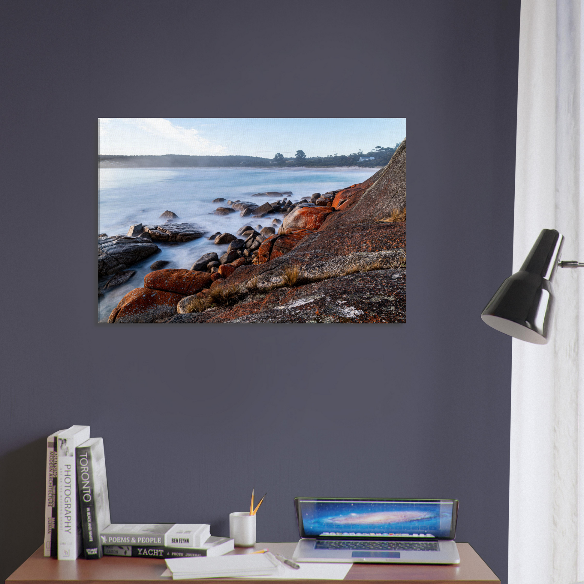 Binalong Bay Coastal Canvas by Istvan Maar Photography - home office