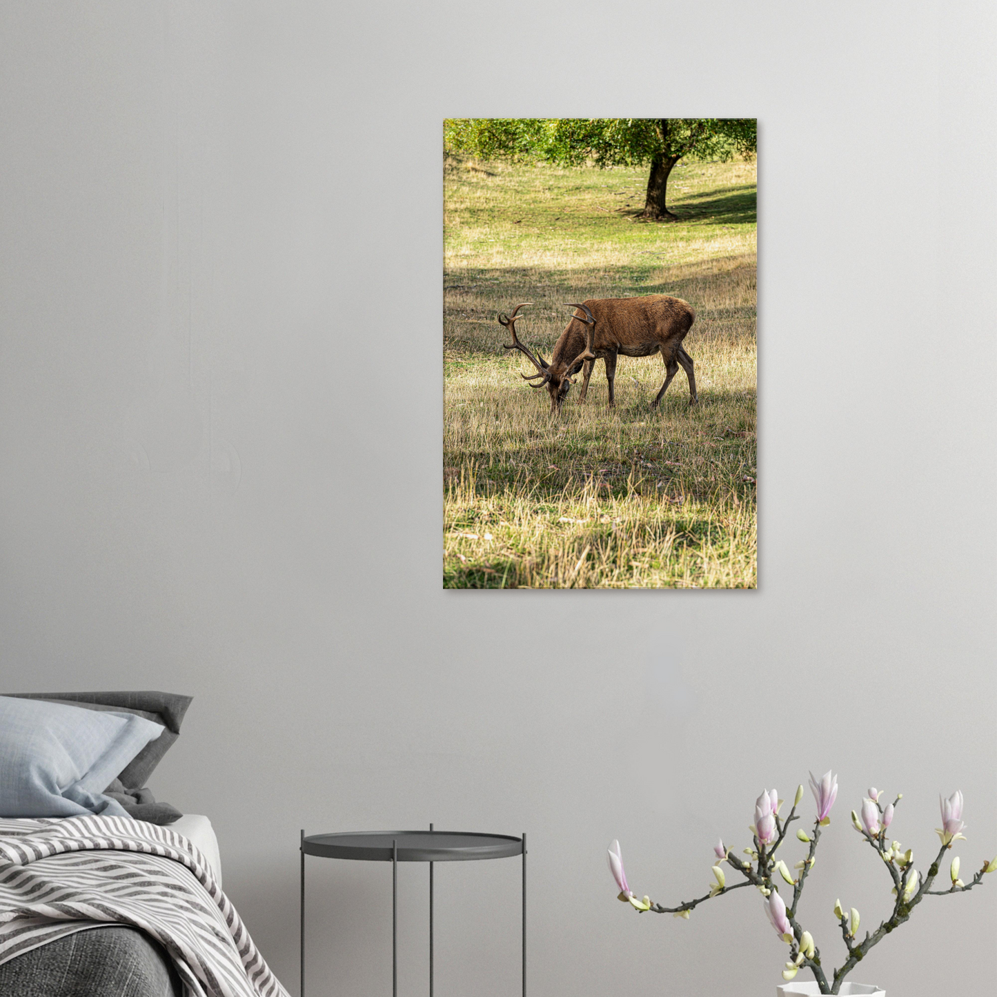 	
Deer Wildlife Animals Art Nursery Photography Wall Decor Kids Room Poster Playroom Artwork Stag Stretched Canvas 104