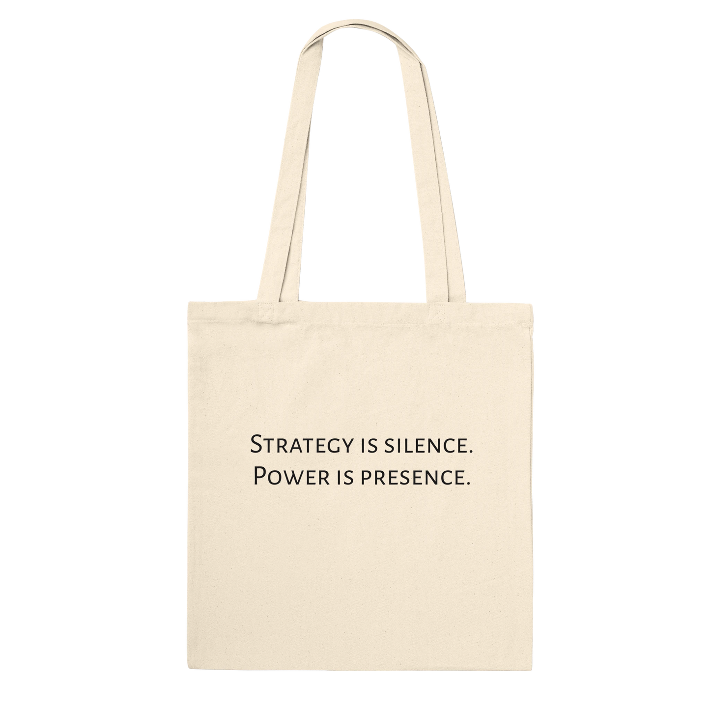 Silhouette Chess Set Tote Bag – Classic Natural – Chess Silhouette Canvas Tote Lifestyle View