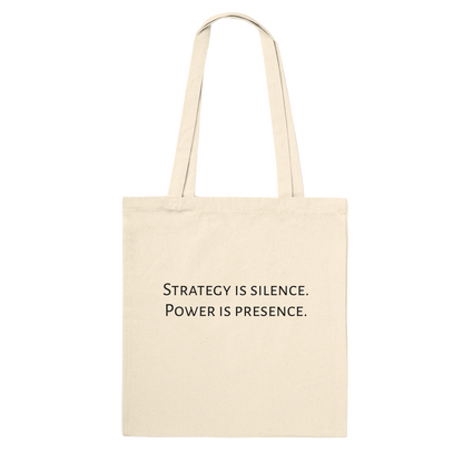 Silhouette Chess Set Tote Bag – Classic Natural – Chess Silhouette Canvas Tote Lifestyle View