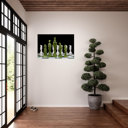 Porcelain Chess Set (made in China) Canvas by Istvan Maar Photography  - Japanese lobby