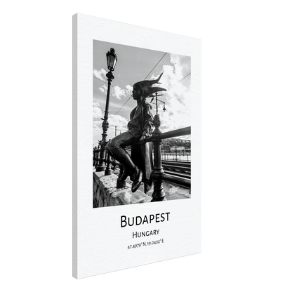 Personalised Budapest Travel Canvas - Little Princess Statue by Istvan Maar Photography - home décor