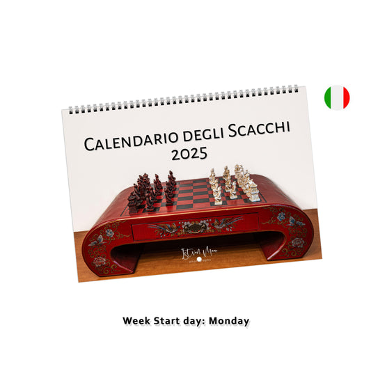 Monthly Chess wall calendar by Istvan Maar Photography in Italian