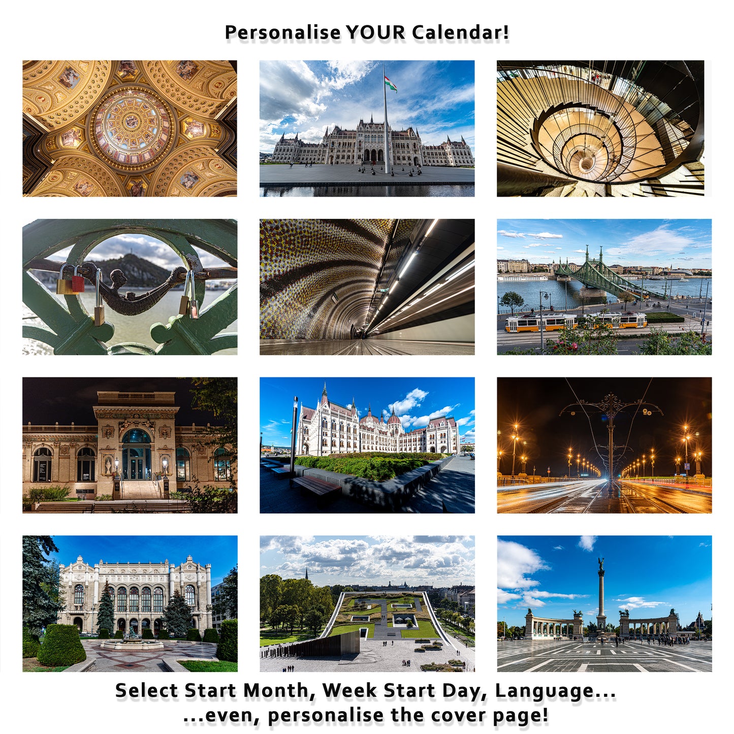 2027 Budapest Wall Calendar | 8225 Istvan Maar Photography