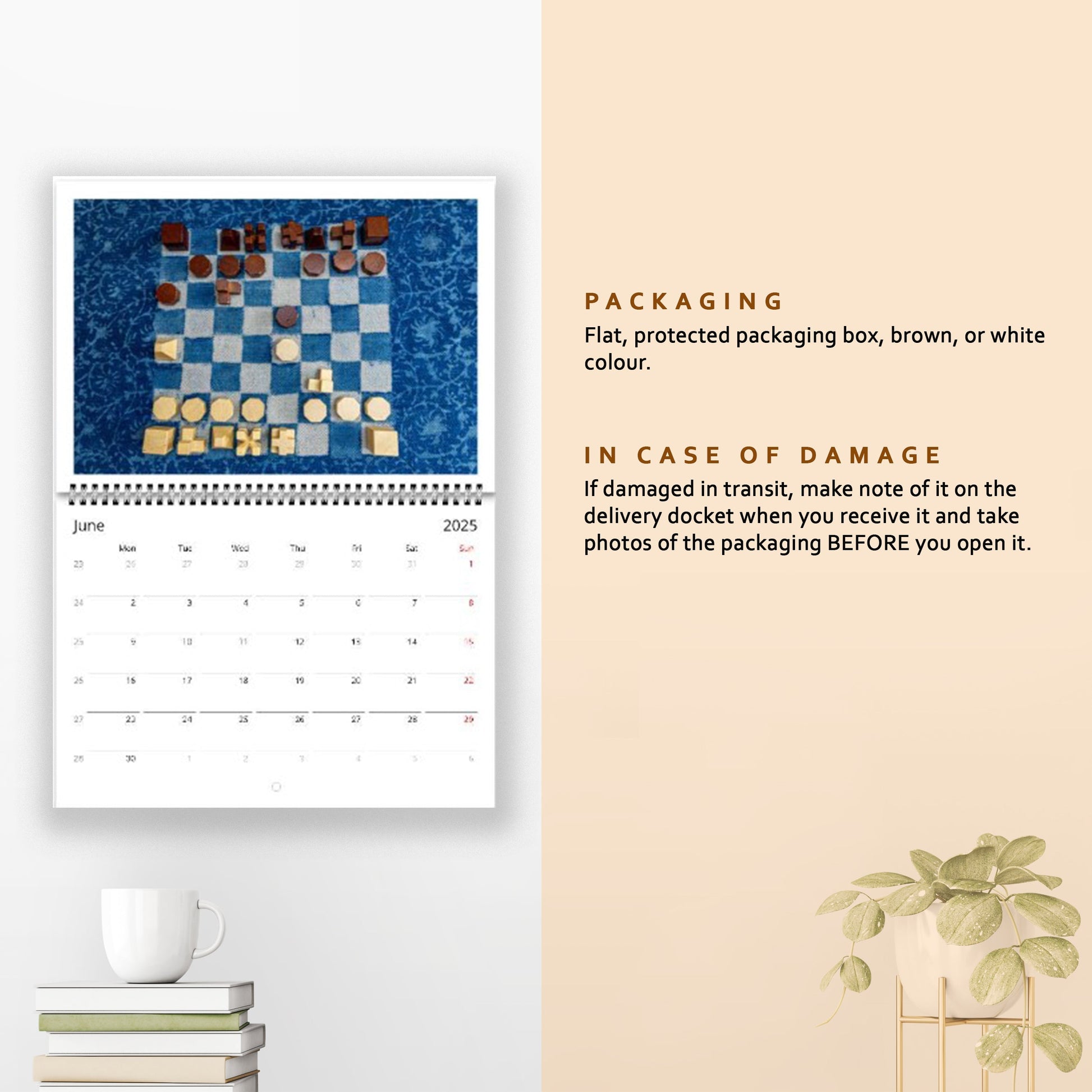 Packaging of 2025 Chess Wall Calendar by Istvan Maar Photography - English, LT Horizontal