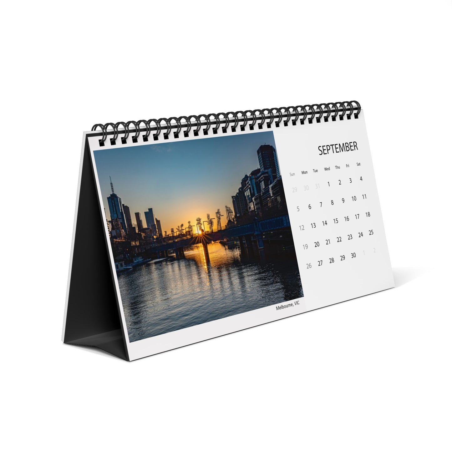 2027 Personalised Sunrise & Sunset Desk Calendar | US & CA