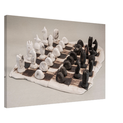 Pebble stone Chess Set Canvas by Istvan Maar Photography - by side