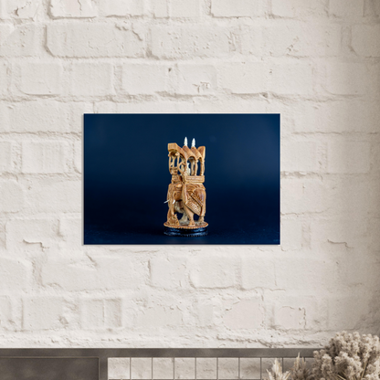 Rajasthan style chess canvas by Istvan Maar Photography - on brick wall