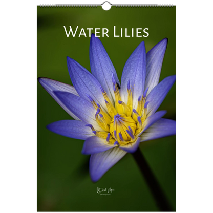 Water lilies wall calendar with beautiful aquatic flower photography by Istvan Maar in A4, A3, Letter US and Ledger US sizes.