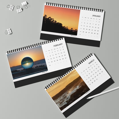 2027 Personalised Sunrise & Sunset Desk Calendar | US & CA