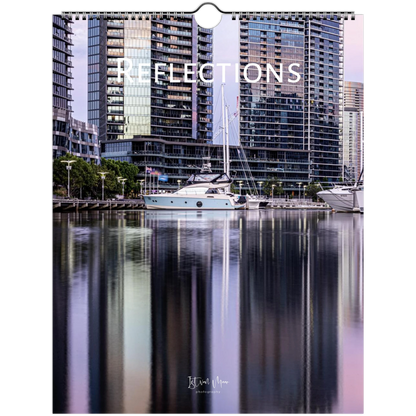 2027 Reflections Wall Calendar – front cover featuring water reflection photography by Istvan Maar Photography in A4, A3, LT and LG  sizes