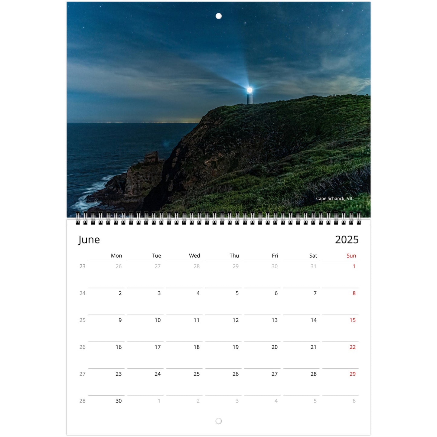 Lighthouse Wall Calendar gift for chess lover by Istvan Maar Photography