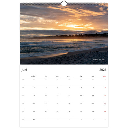 Sunrise and sunset monthly wall planner by Istvan Maar Photography