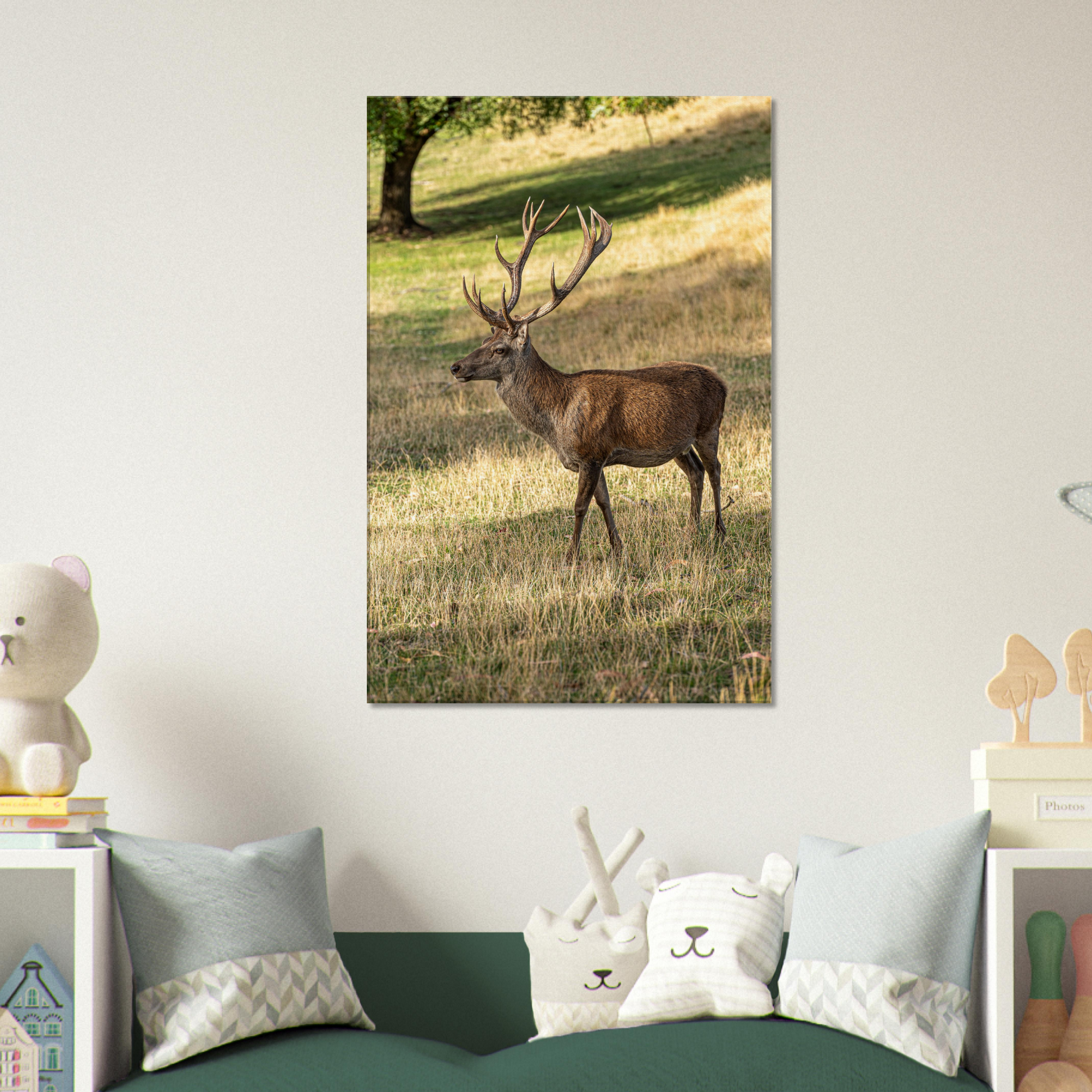 	
Deer Wildlife Animals Art Nursery Photography Wall Decor Kids Room Poster Playroom Artwork Stag Stretched Canvas 094