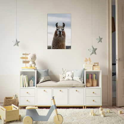 Llama Domestic Farm Animal Canvas Wall Art Photography, Nursery Print, Nursery Animal Wall Decor, Kids Room, Prints, Stretched canvas by Istvan Maar Photography mockup 16