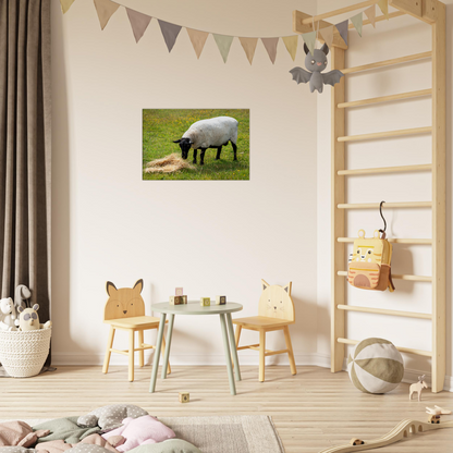 Sheep Domestic Animal Canvas Wall Art Photography, Nursery Print, Nursery Animal Wall Decor, Kids Room, Prints, Stretched canvas by Istvan Maar Photography 05