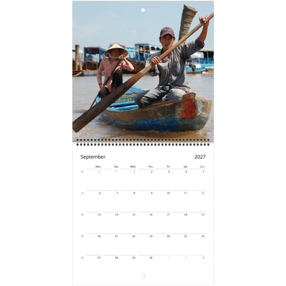 Ships Square Wall Calendar – monthly spread with maritime ship photography