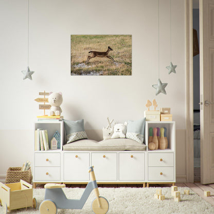 	
Deer Wildlife Animals Art Nursery Photography Wall Decor Kids Room Poster Playroom Artwork Stag Stretched Canvas 005