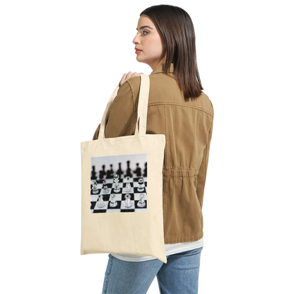 Think Sharp crystal chess tote bag — Classic Black