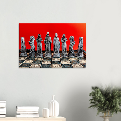 Spanish Conquistadors Chess Set Canvas by Istvan Maar Photography - living room 